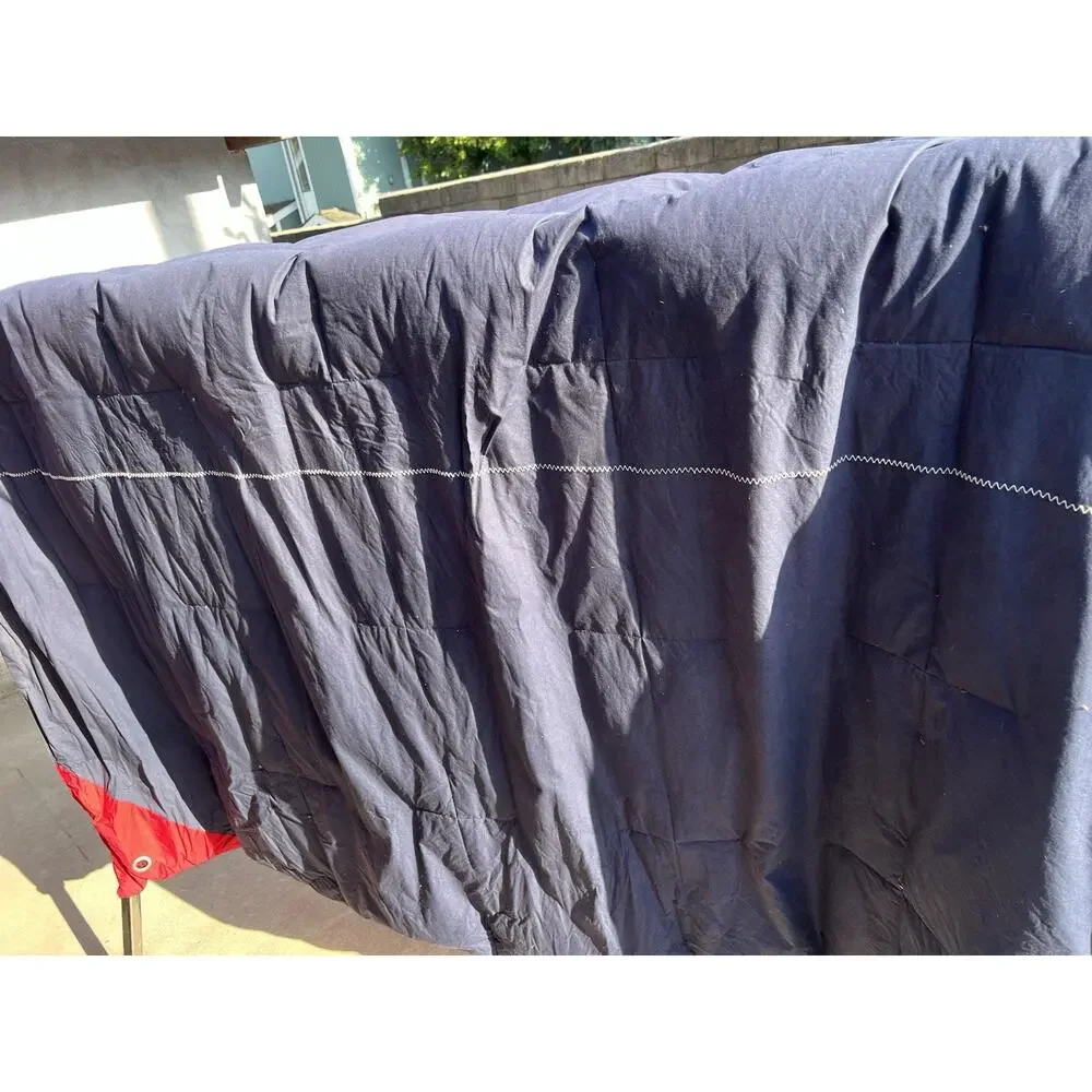 Vintage Tommy Hilfiger Red Blue Pattern REVERSIBLE Down Comforter Size Full